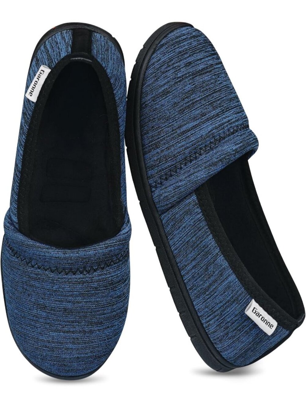 Women's Dark Blue Lightweight Removable Athletic Cushioned Insole House Slippers